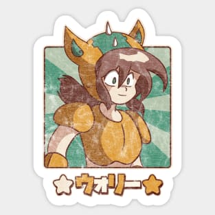 Wally Distressed Sticker